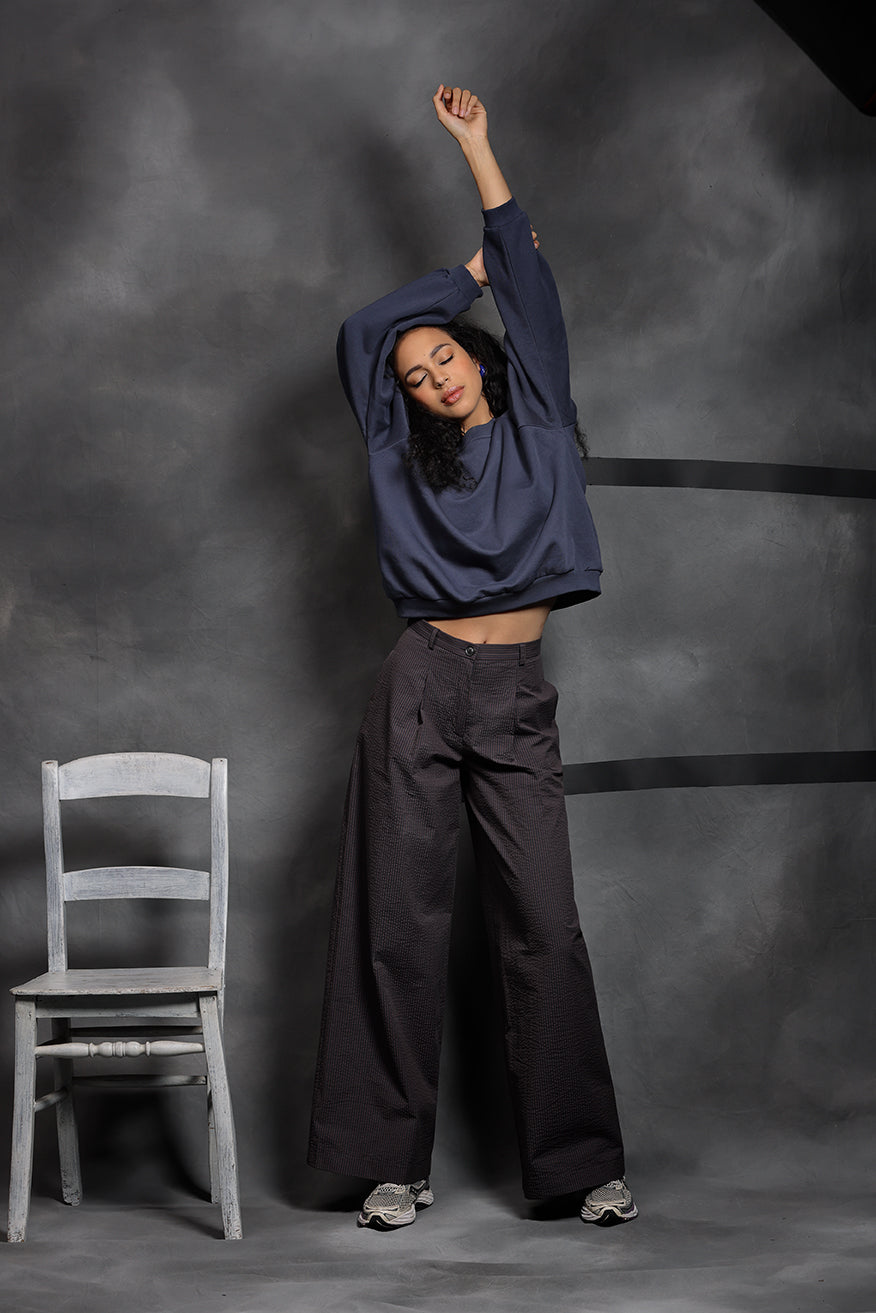 Clio pants Seersucker brown