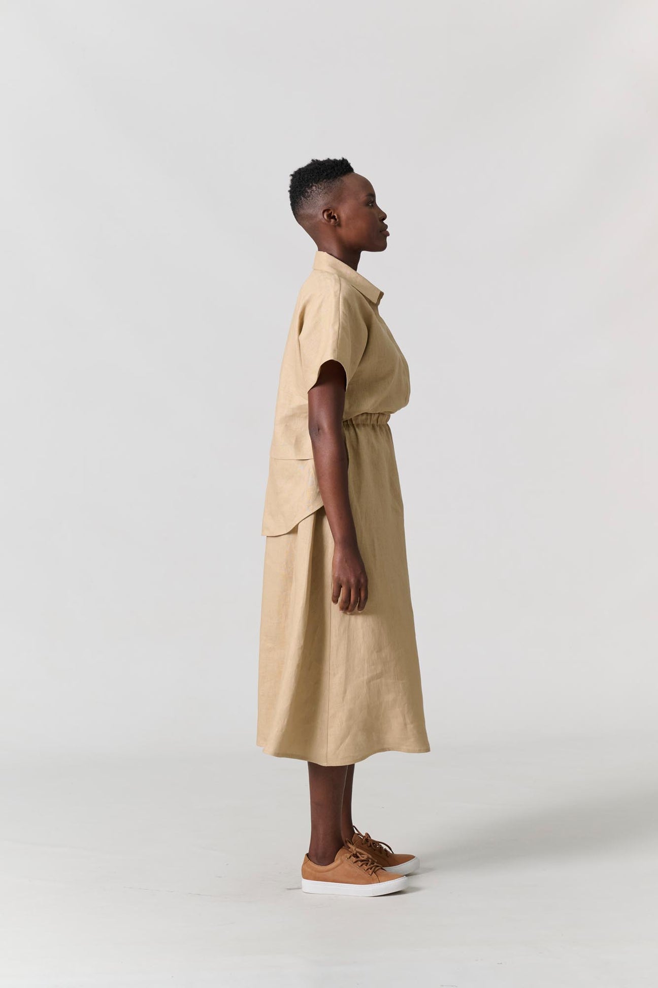 Rey Dress-Husk Linen