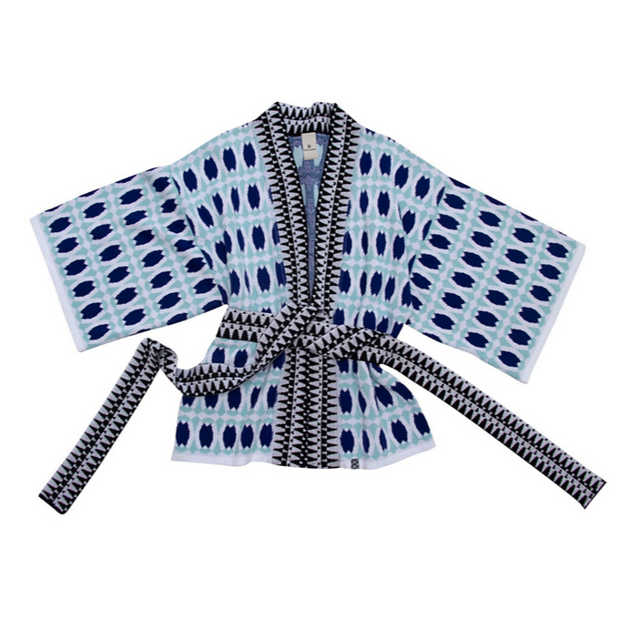 Short Blue Kimono with belt