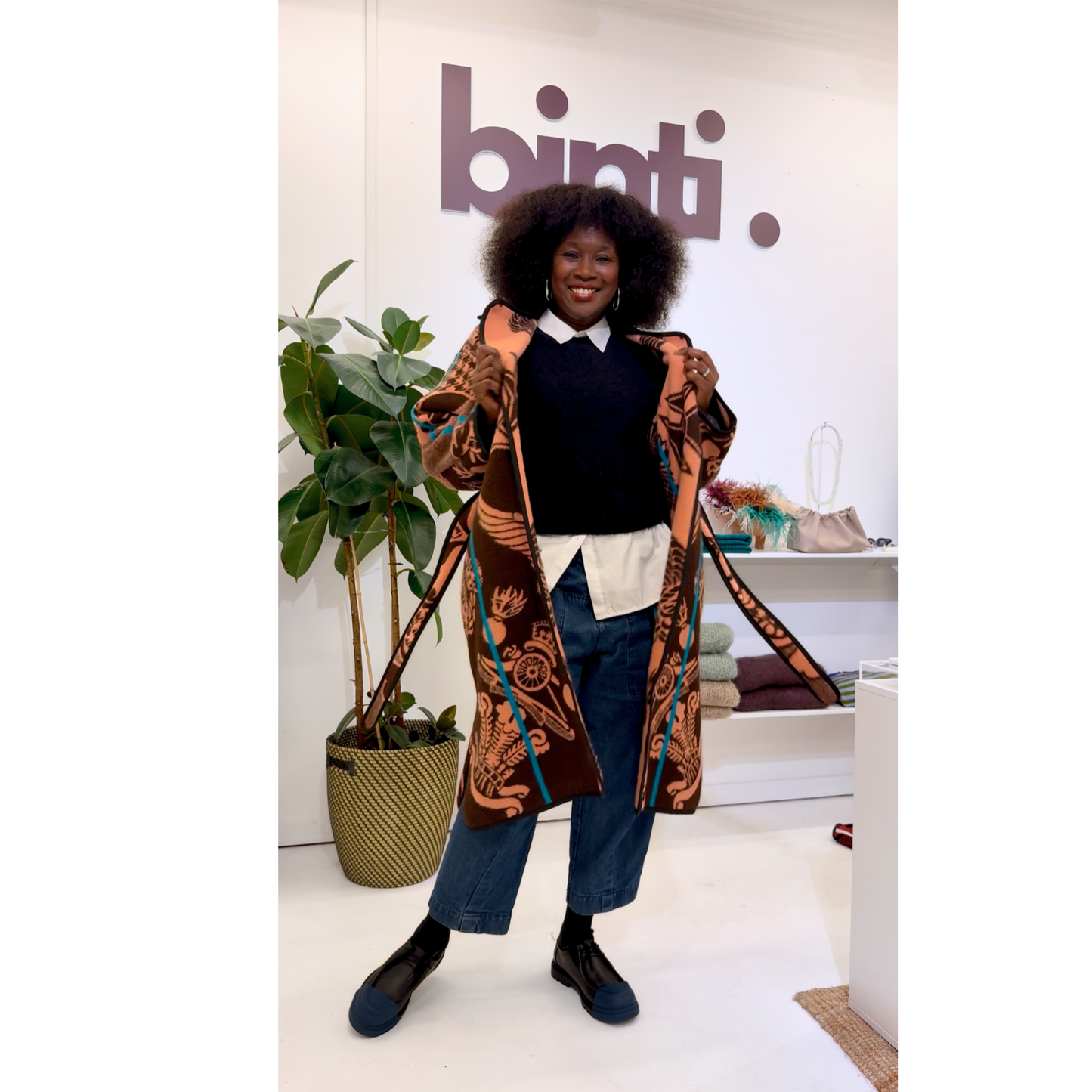 Sotho Jacket - Peach / Chocolate