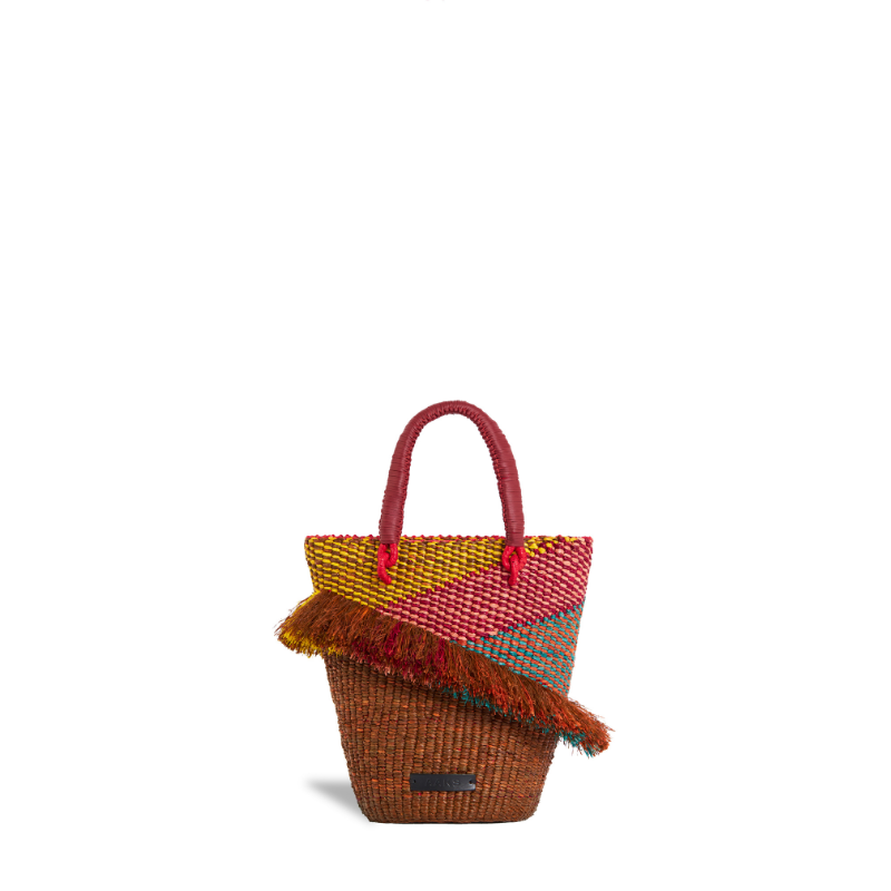 Tia Blush Raffia Bag