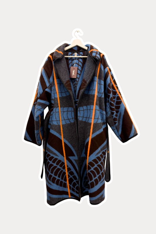 Sotho Jacket - Blue / Brown
