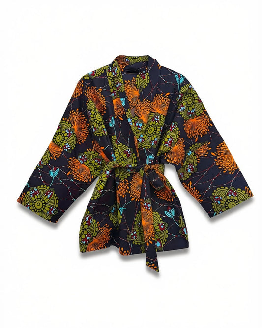 Kimono - floral orange