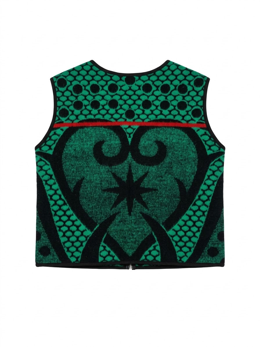 Sotho Gilet - unisex - green black