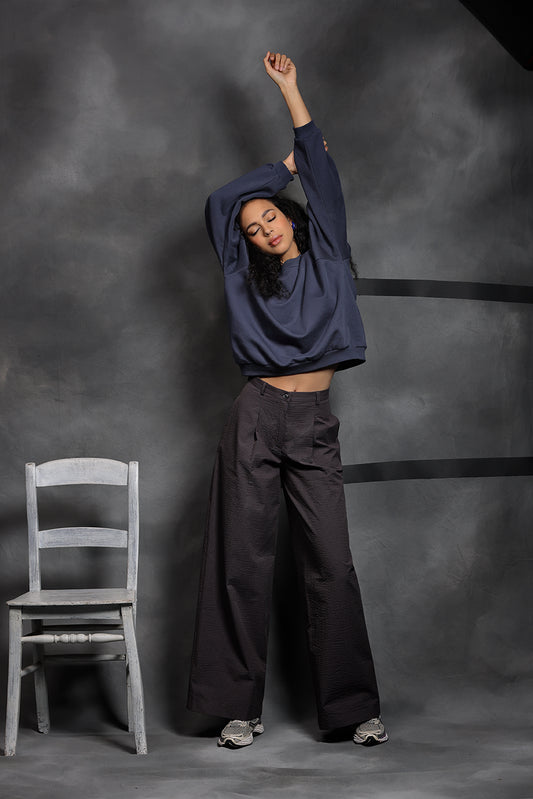 Clio pants Seersucker brown