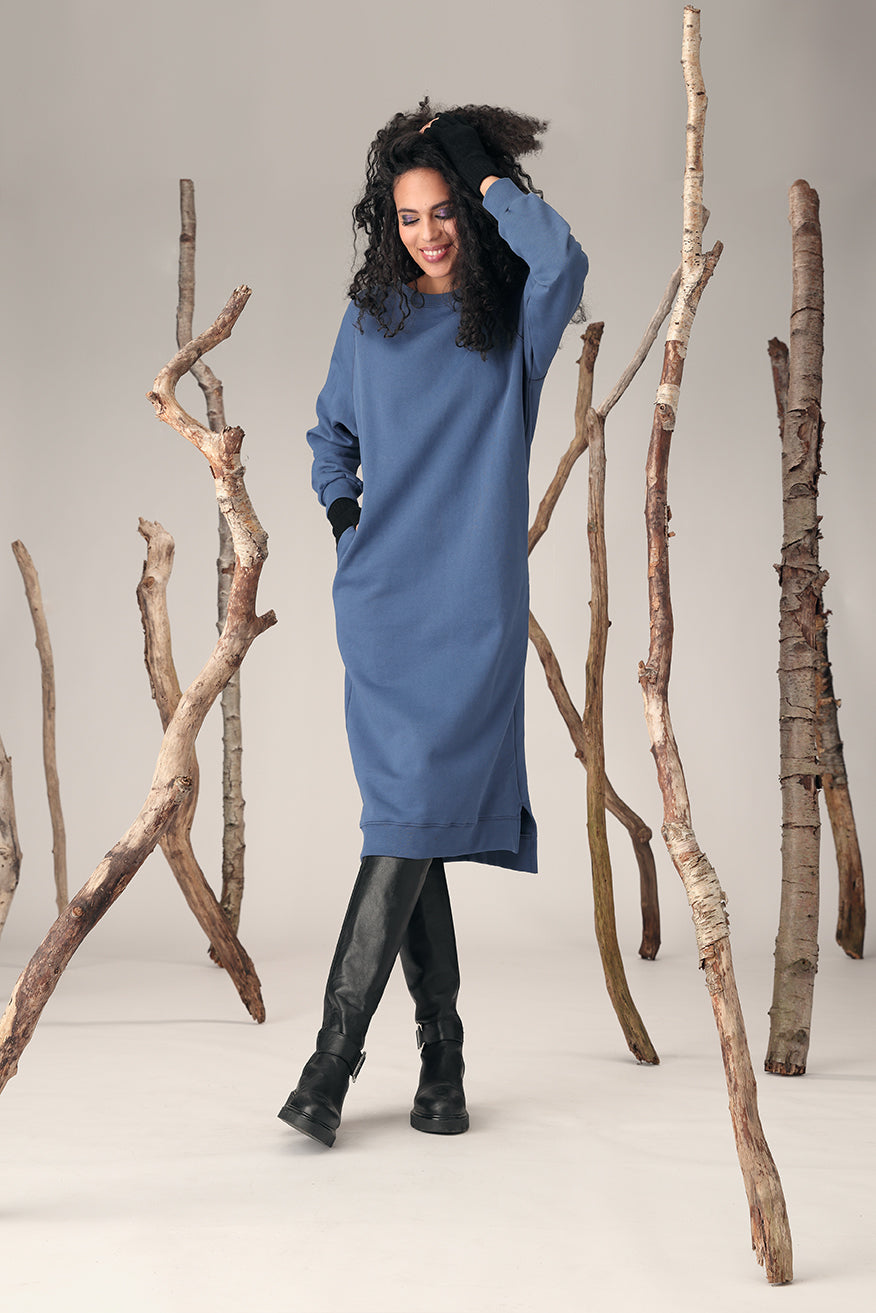 Sweater dress Ensign blue