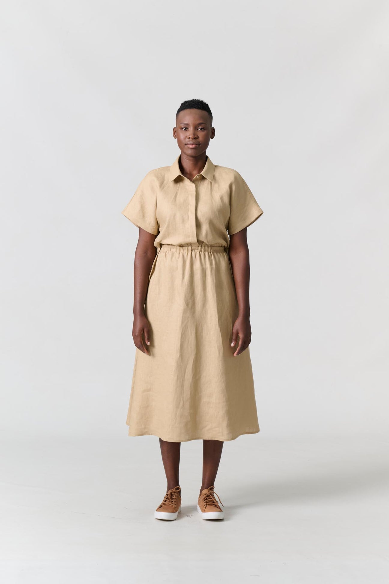 Rey Dress-Husk Linen